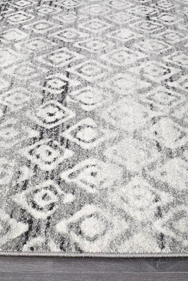 Zeeka Dark Grey Tribal Rug